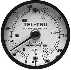 Dual Magnet Thermometor 2" dial "Tel-tru" model DM-012-250